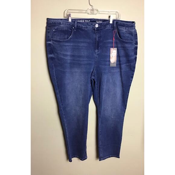 Laurie Felt Plus Size Jeans Sz. 28W Blue Skinny Leg Stretchy Medium Wash - Picture 2 of 10